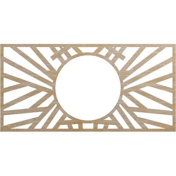 Ekena Millwork Hoover Wood Fretwork Pierced Ceiling Medallion, Birch, 24"W x 12"H x 8 7/8"ID x 3/8"T CMWP24X12X0375HOBI - main